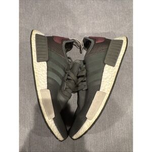 adidas NMD_R1 Core Green Burgundy Japanese Heel Tab Boost Womens Size 7